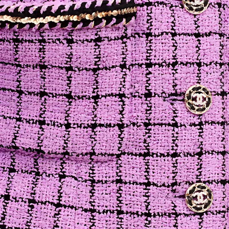 CHANEL Jacket Fall Women's Purple-4