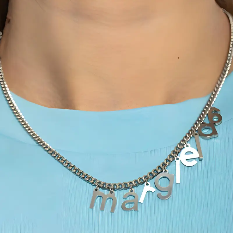 MM6 Maison Margiela Logo lettering Necklace-2