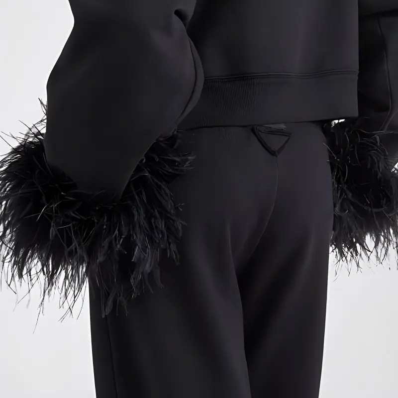 PRADA Fluff Edge Trousers-4