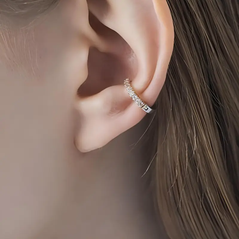 4℃ 10K Gold Clip-On Earrings Unisex Gold-2