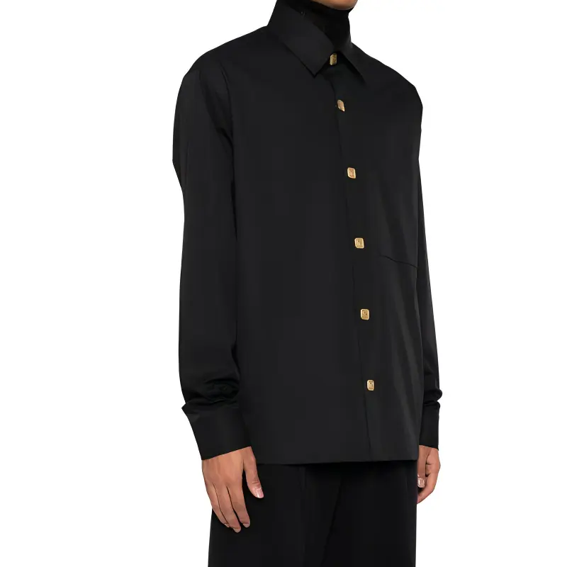 BALMAIN Shirts Men Black-4
