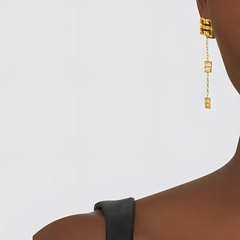 Givenchy 4G Liquid Logo Plaque Earrings-2