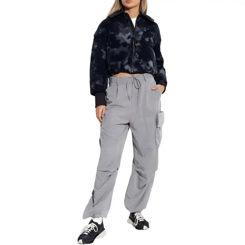 Y 3 Allover Print Cropped Padded Jacket-1