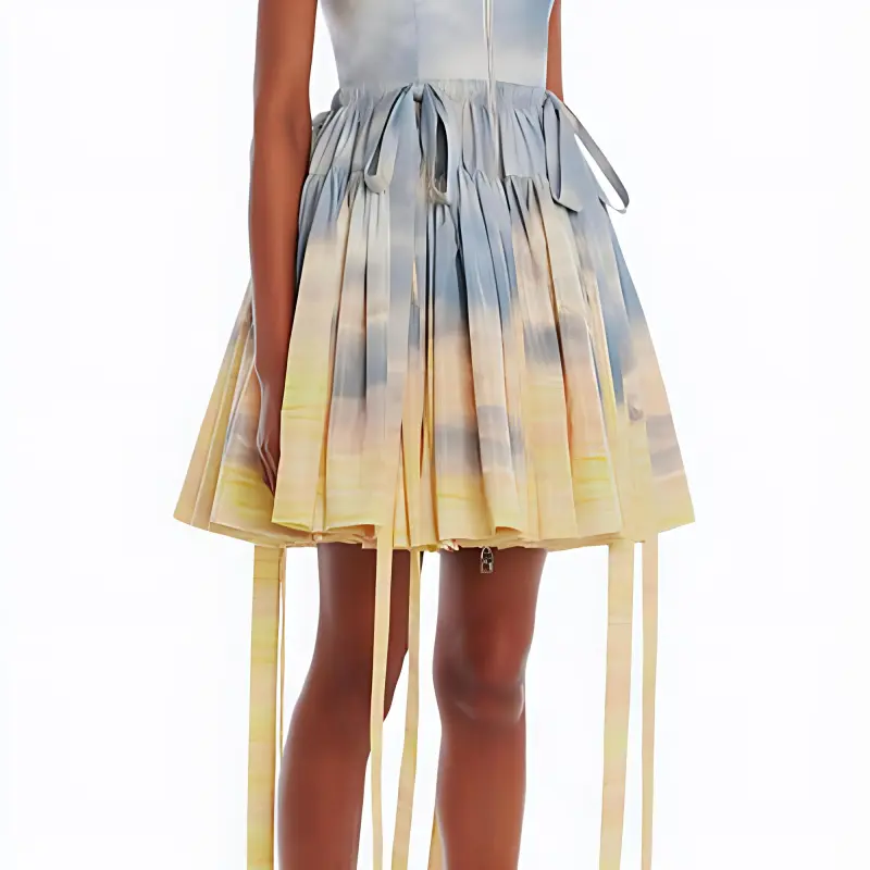 Balenciaga Sleeveless Dress Women's Yellow-4