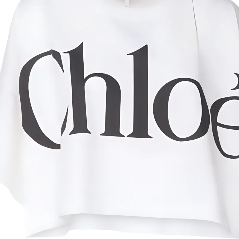 Chloé Logo Printed Cropped T Shirt-3