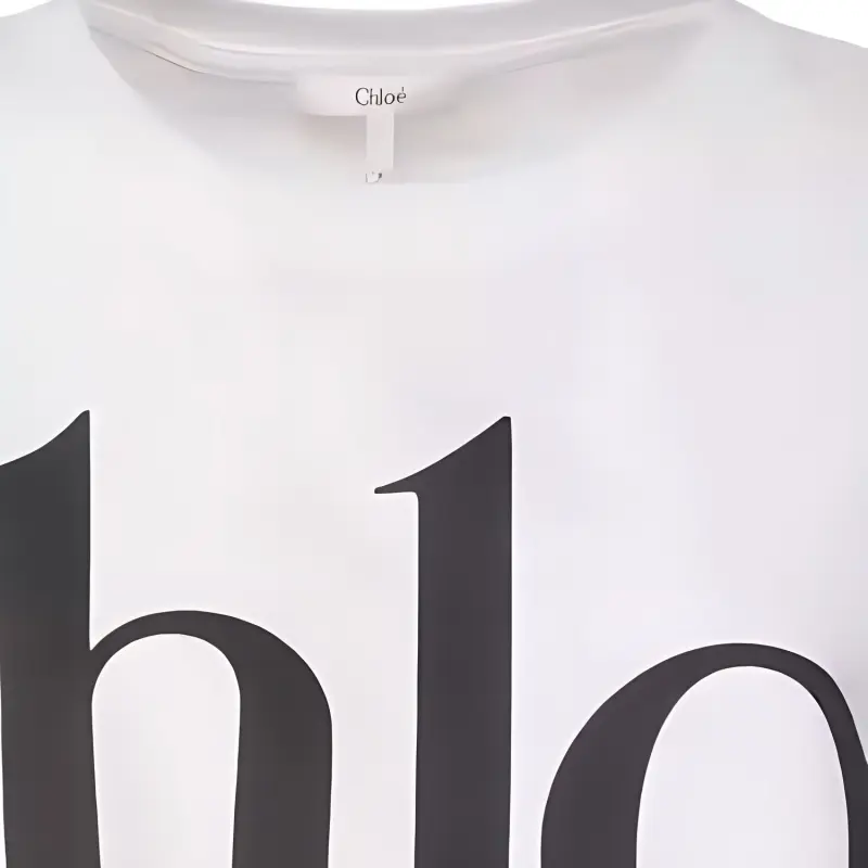 Chloé Logo Printed Cropped T Shirt-2