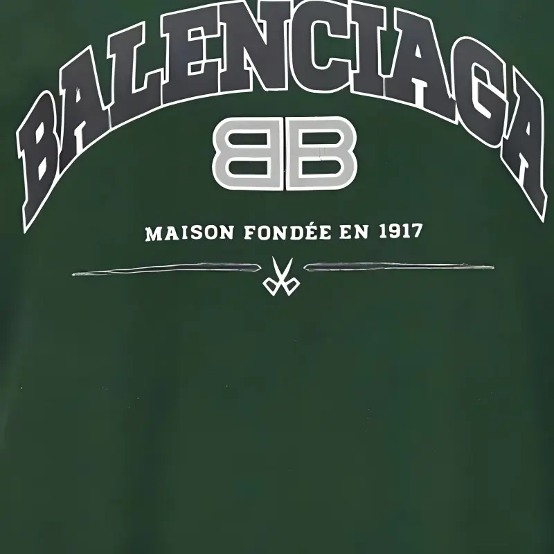 Balenciaga Drop Shoulder Sleeve T-Shirt Regular Fit Women's Green-2