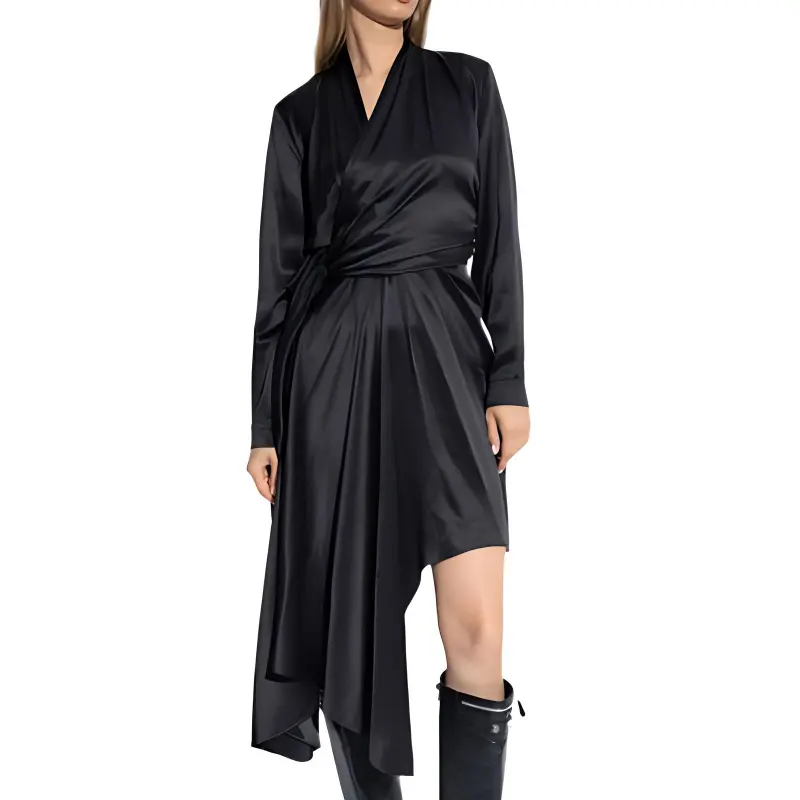 Balenciaga Draped Asymmetric Midi Dress-3