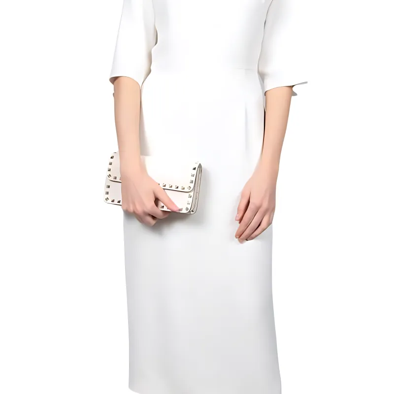Valentino Short Sleeved Dress Women's White-4
