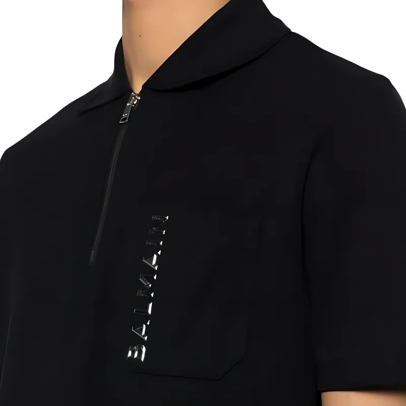 BALMAIN Polo Shirts Men Black-2