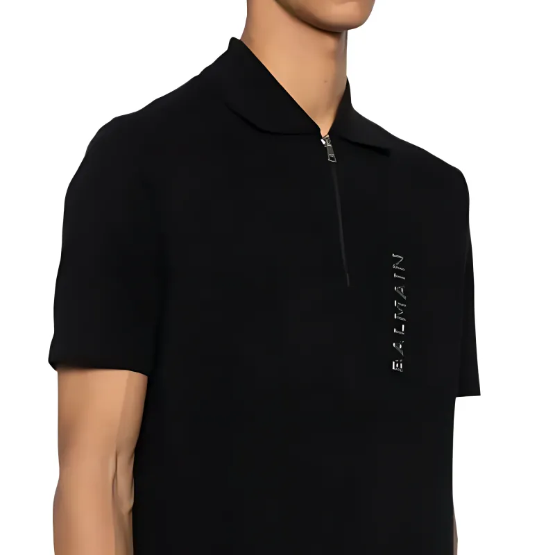 BALMAIN Polo Shirts Men Black-3