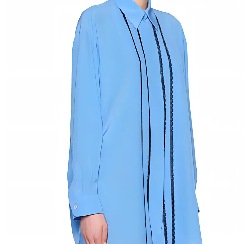 MIU MIU FW22 Long Sleeved Dresses Women's Light Blue-4