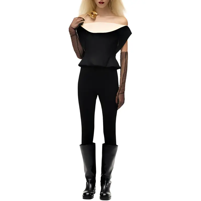 ZARA Halloween Limited Edition Series Strapless Tops Women's Black-2
