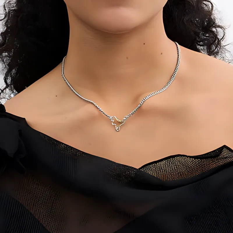 COACH Brass Plated, Cubic Zirconia Necklaces Women's Silver-2