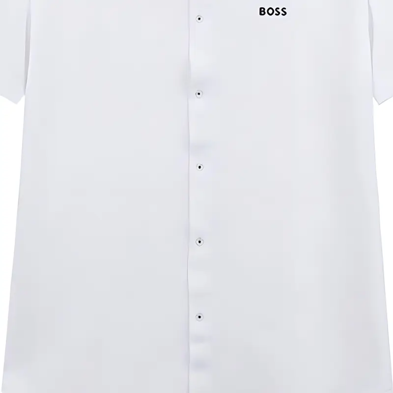 HUGO BOSS Short Sleeved Shirt Men's White-3