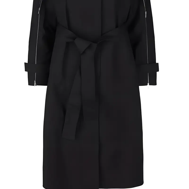 Ferragamo Zip detail Belted Trench Coat-3