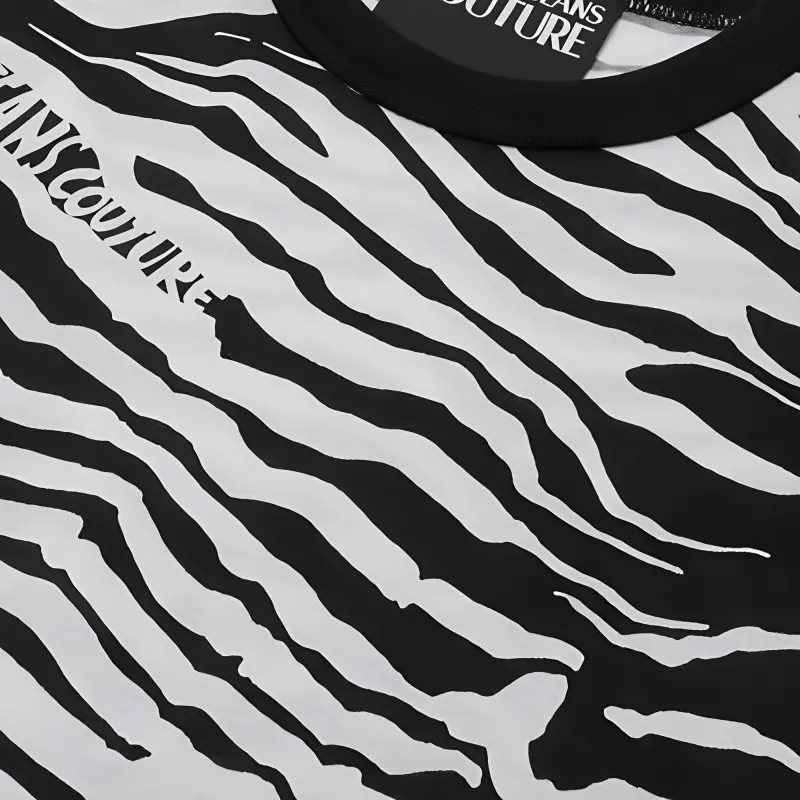 VERSACE T-Shirt Men's Black White-2