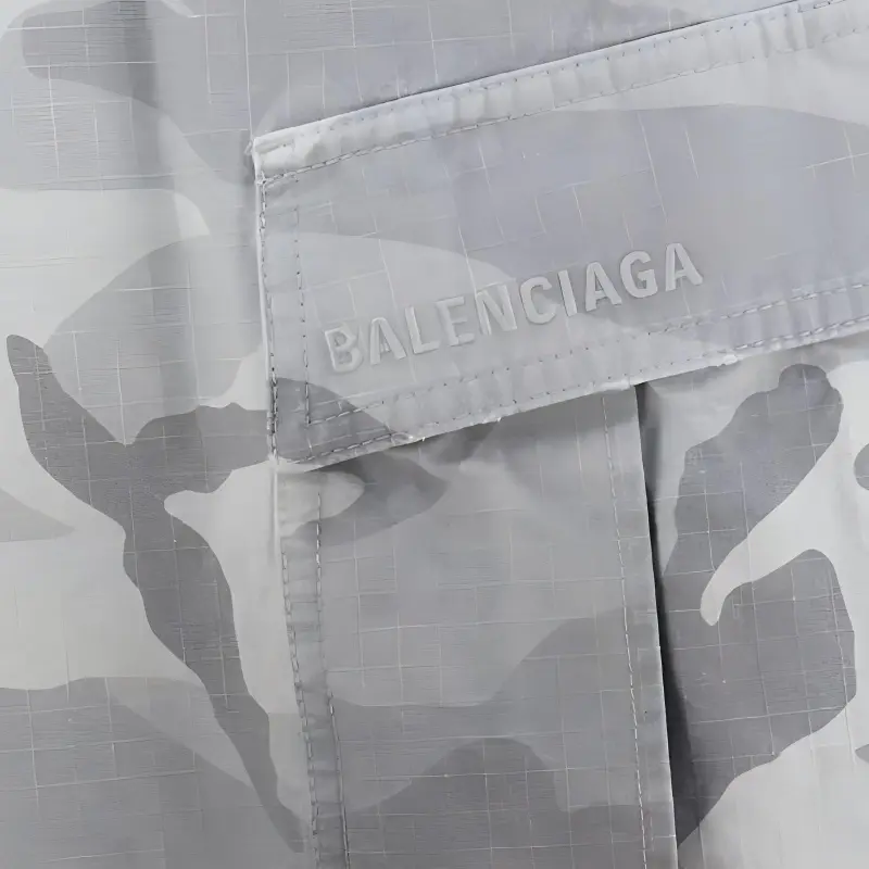 Balenciaga Camouflage Drawstring Cargo Shorts-7