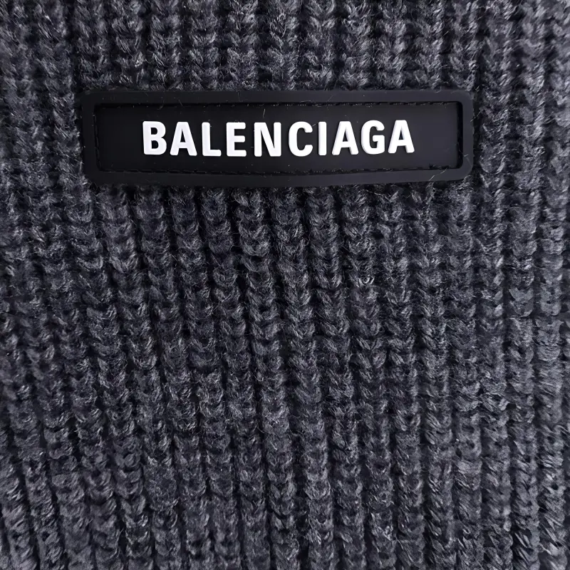 Balenciaga Logo Patch Cropped Sweater-2