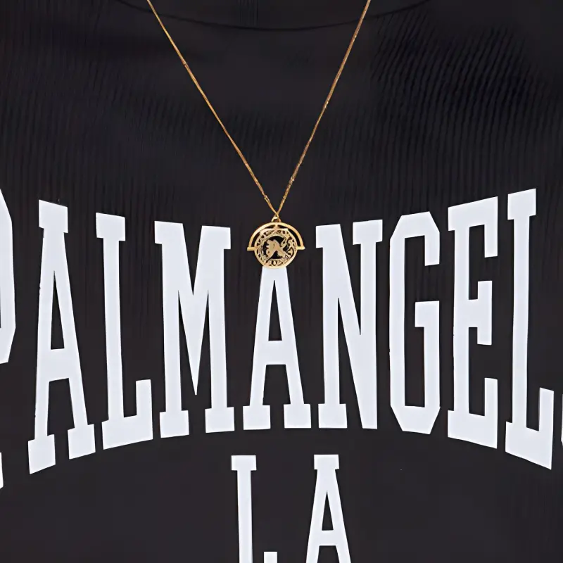 PALM ANGELS Metal Enamel Necklaces Men's Gold-2
