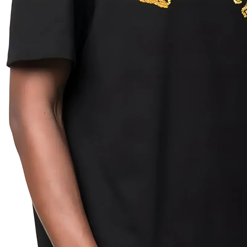 VERSACE Embroidered Jersey T Shirt-5