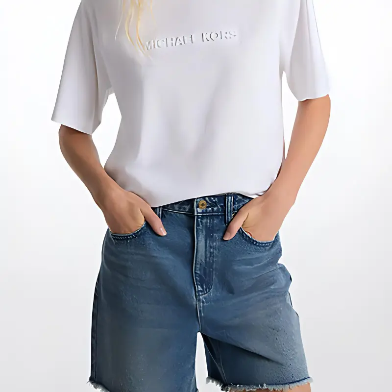 MICHAEL KORS Logo embossed T shirt-2
