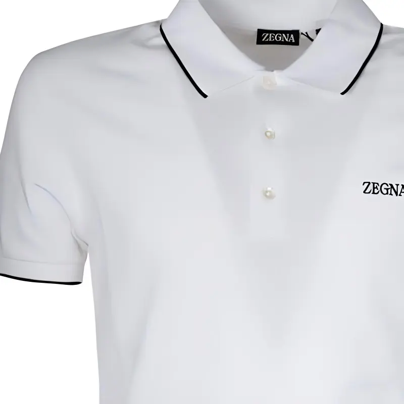 Ermenegildo Zegna Logo Embroidered Short Sleeved Polo Shirt-2