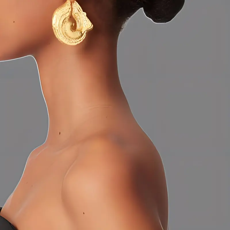 NINA RICCI Twisted Brass Earrings-2