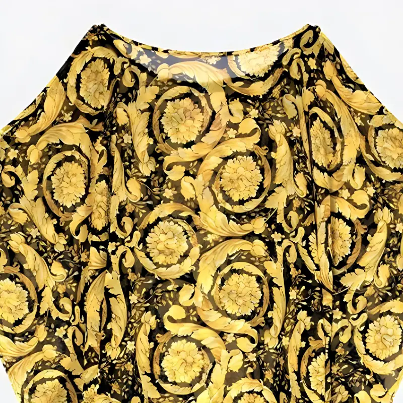 FANSIZHE SS22 Short Sleeved Dress Women's Yellow-4