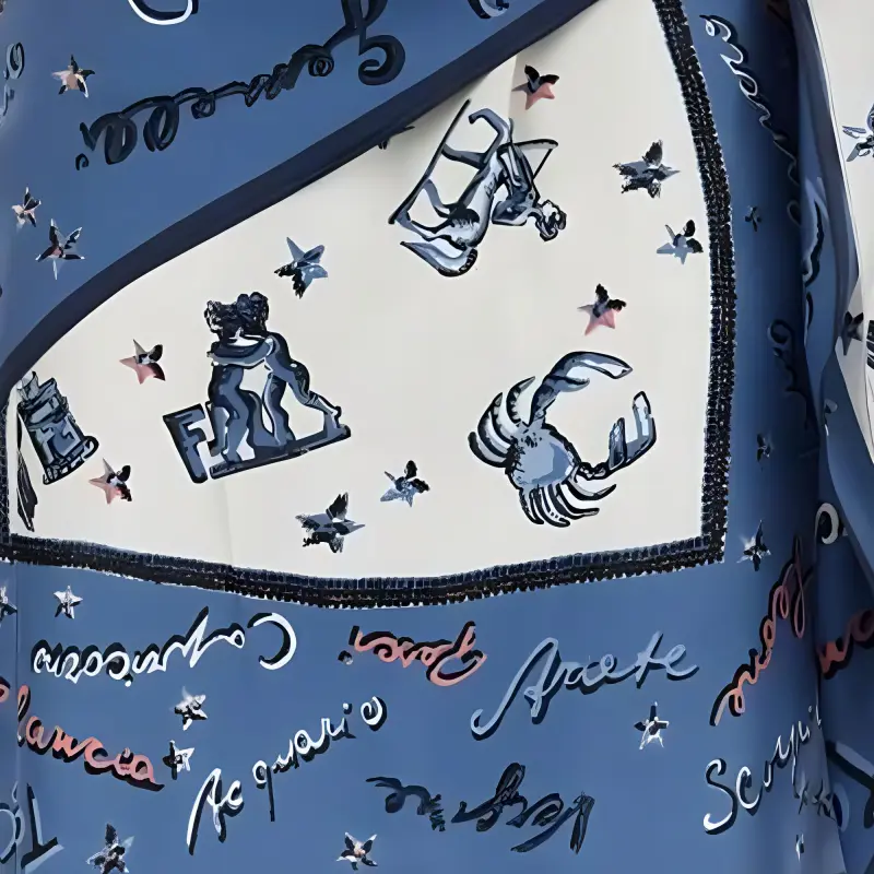 FENDI Astrology-print Silk Pareo-4