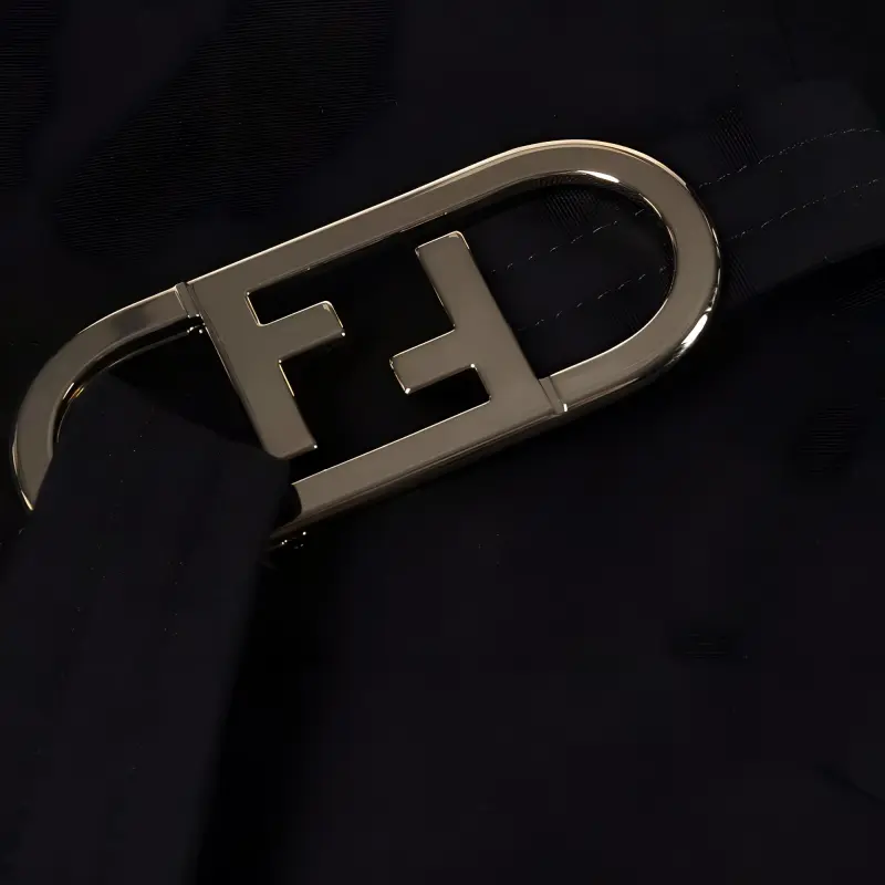 FENDI Trench Coats Women's Black-3