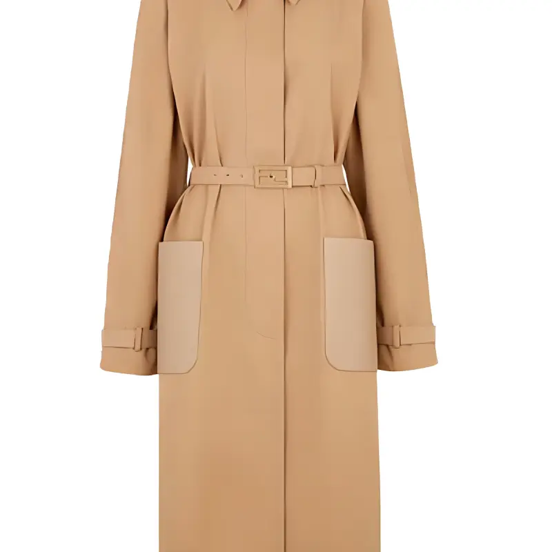 FENDI Trench Coat Women's Beige-3