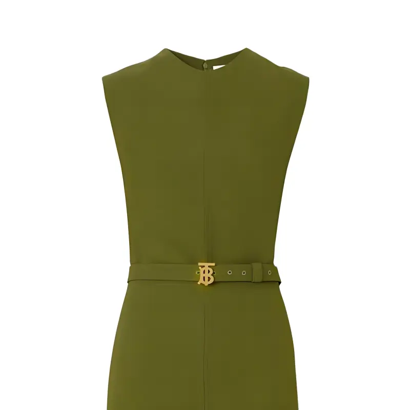 Burberry Sleeveless Dresses Women's Green-1