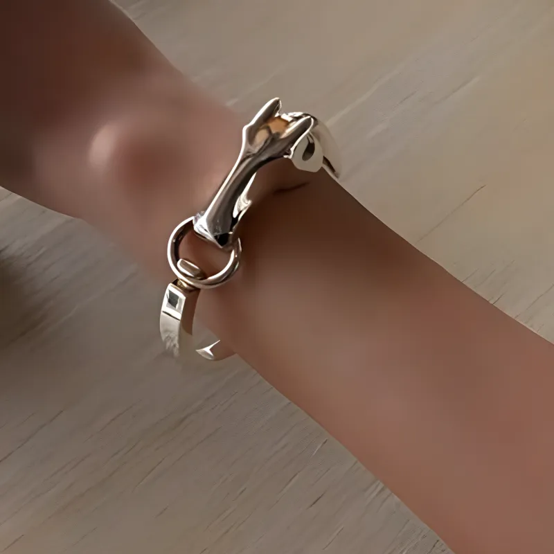 HERMES 925 Sterling Silver Bracelets Women's Silver-2