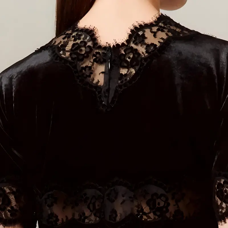 CHANEL Short-Sleeved Dresses Women's Black-3