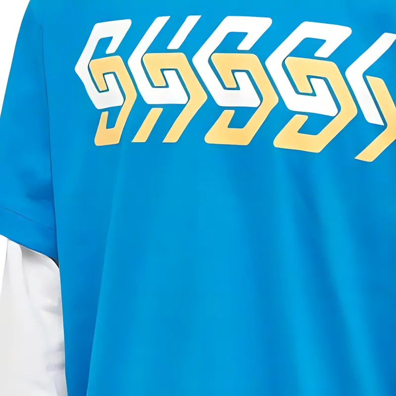 GUCCI T Shirts Men Blue-5
