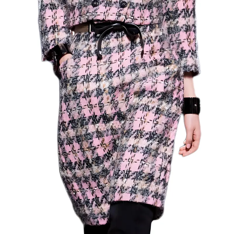 CHANEL Casual Long Skirts Women's Light Pink-2