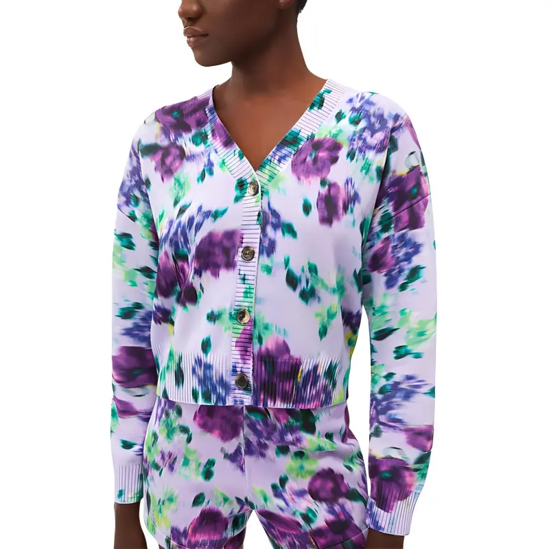 KENZO Floral Printed Knitted Cardigan-3