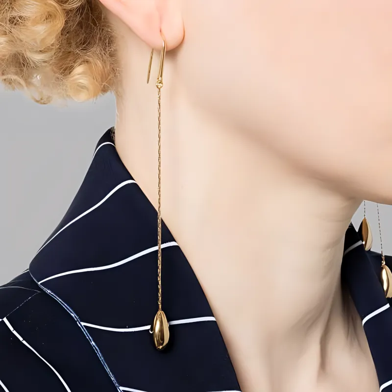 ISABEL MARANT ETOILE Isabel Maran Shiny Day Asymmetric Drop Earrings-4