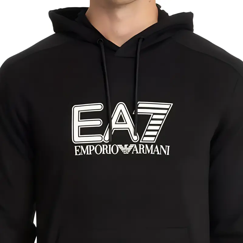 EMPORIO ARMANI Logo-print Cotton Hoodie-3