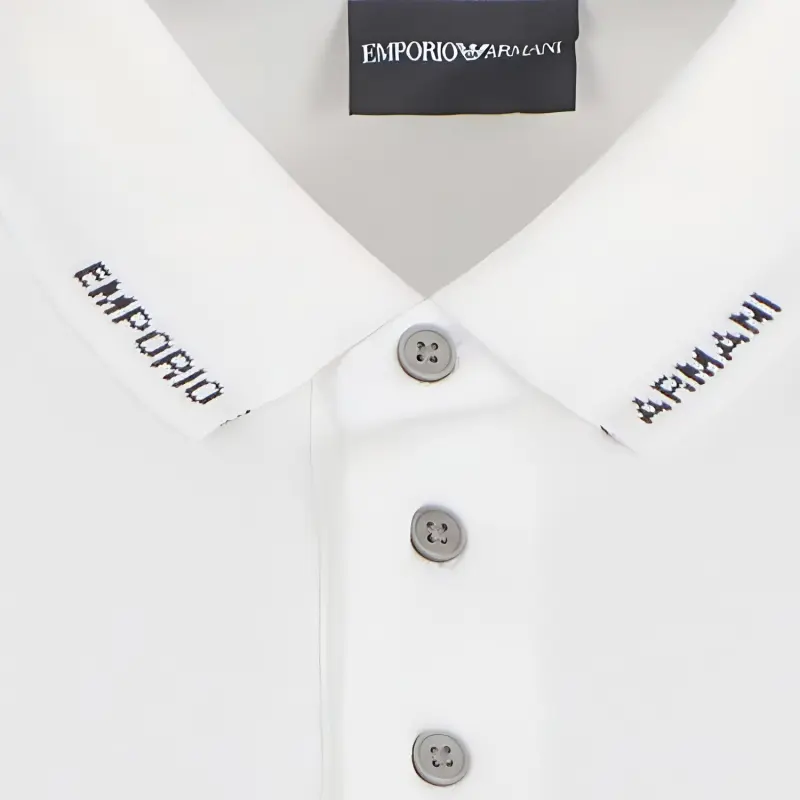 EMPORIO ARMANI Jersey Polo Shirt With Logo Collar-1