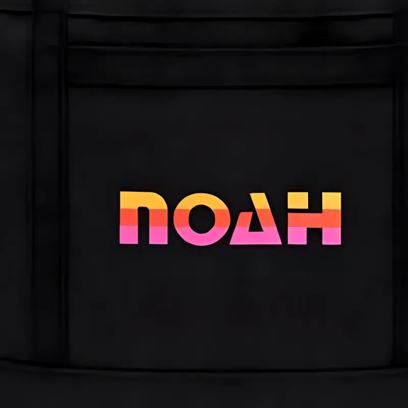 NOAH Cotton Tote Handbag Regular Unisex Black-2