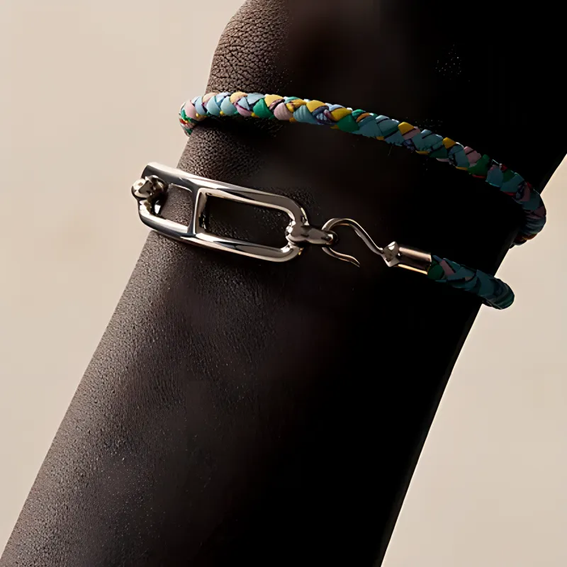HERMES Silk, Palladium Plated Bracelets Women's Silver-2