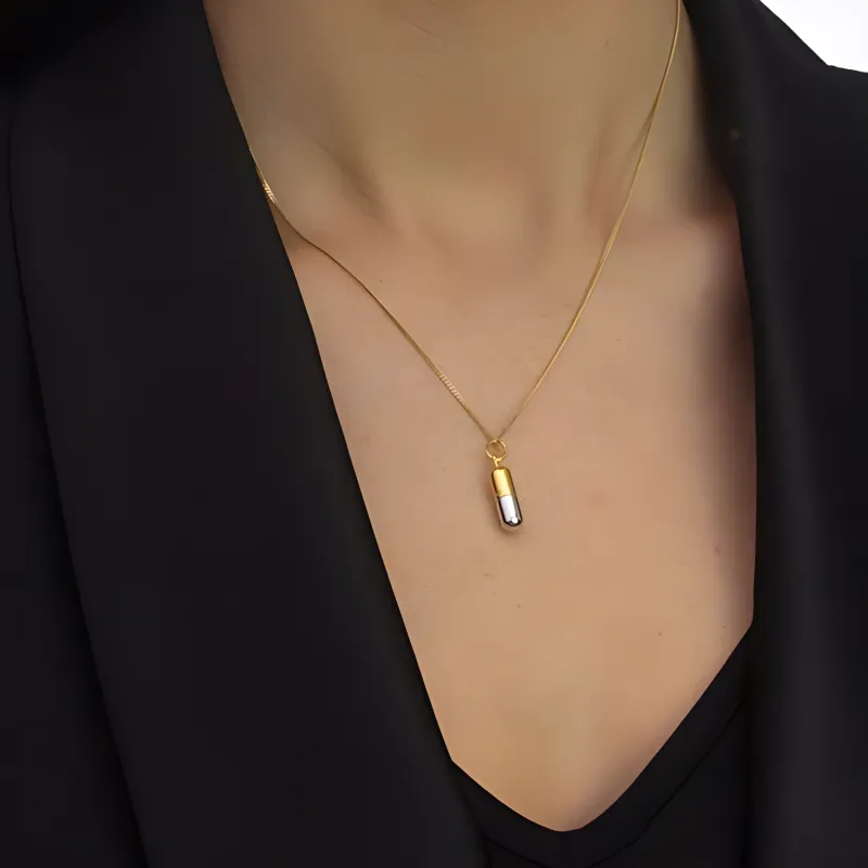 True Rocks Mini Pill Pendant Necklace-1