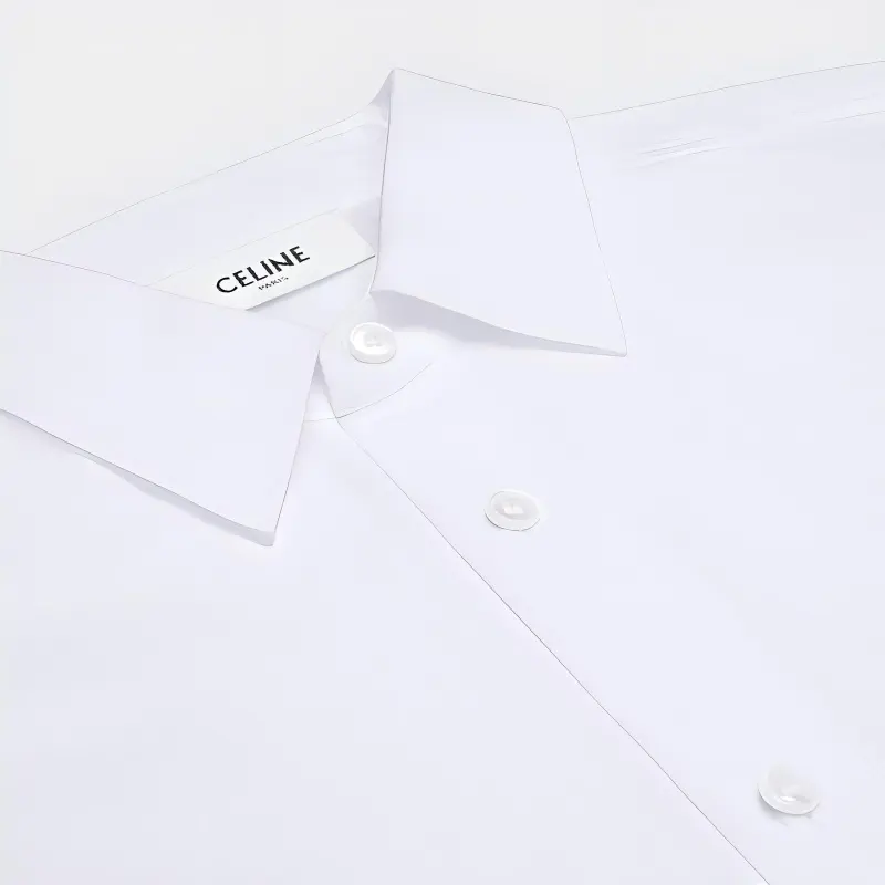 CELINE Cropped Shirt In Striped Cotton-2