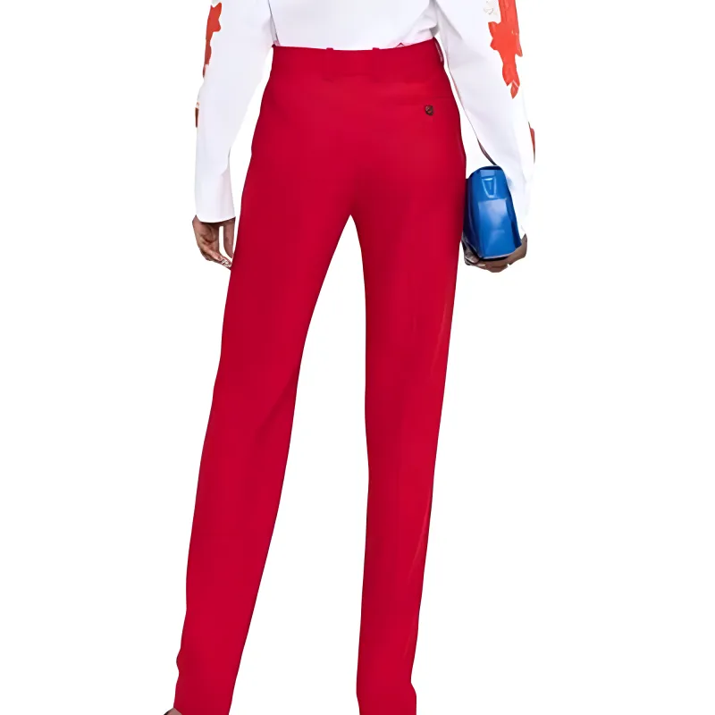 Alexander McQueen FW22 Casual Pants Women's Red-4
