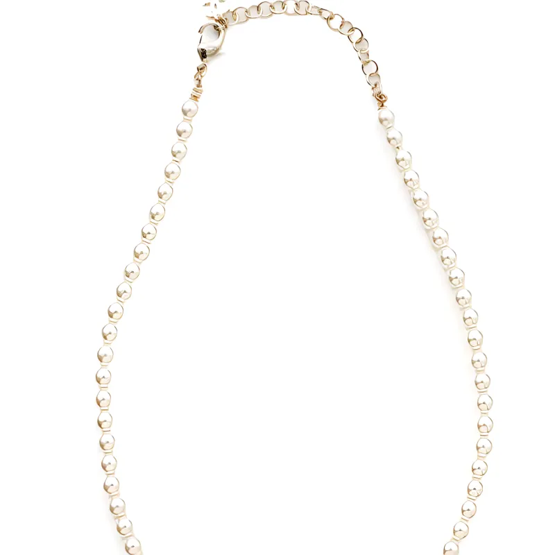 CHANEL 2024 Cc Heart Faux-pearl Necklace-2