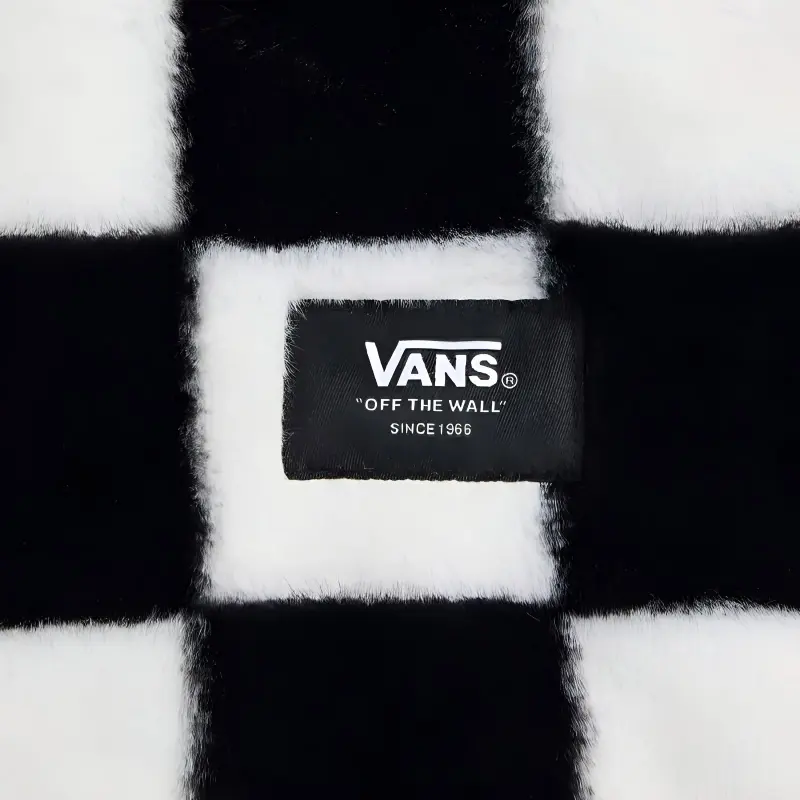 Vans OFF THE WALL1966 Velvet-feel Coat Women's Black White-3