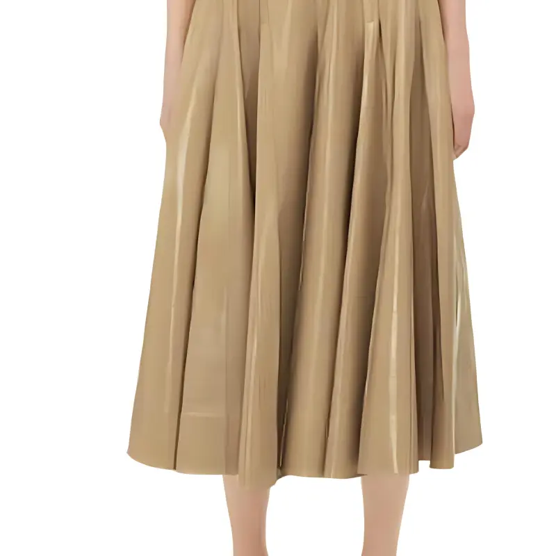 Bottega Veneta Casual Long Skirt Women's Gold-4