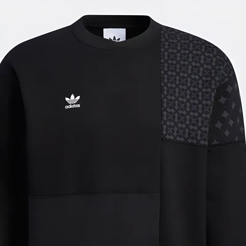 Adidas Originals Clover Series Sweatshirt Set Men's Black-1